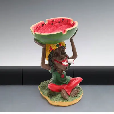 [Q-1003-34] 10CM RESIN ASHTRAY BOB MARLEY (Design 34)