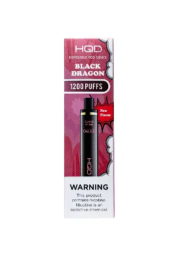 [Q-4725-02] HQD CUVIE Plus Disposable Vapes 5ML 6PK 1200 Puff (Black Dragon)