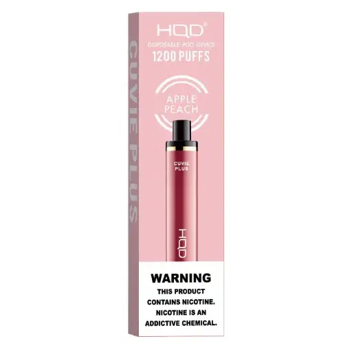 [Q-4725-16] HQD CUVIE Plus Disposable Vapes 5ML 6PK 1200 Puff (Apple Peach)