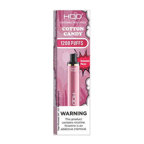 [Q-4725-17] HQD CUVIE Plus Disposable Vapes 5ML 6PK 1200 Puff (Cotton Candy)