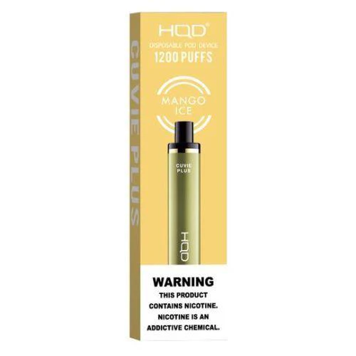 [Q-4725-20] HQD CUVIE Plus Disposable Vapes 5ML 6PK 1200 Puff (Mango Ice)