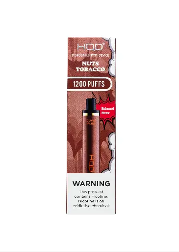 [Q-4725-21] HQD CUVIE Plus Disposable Vapes 5ML 6PK 1200 Puff (Nuts Tobacco)