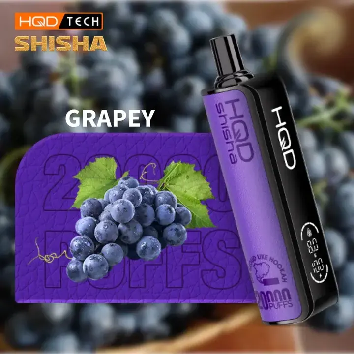 [Q-4726-01] HQD SHISHA Disposable Vapes 18ML 5PK 20K Puff (Grapey)