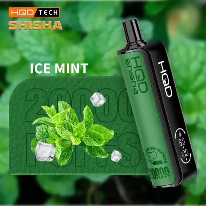 [Q-4726-02] HQD SHISHA Disposable Vapes 18ML 5PK 20K Puff (Ice Mint)