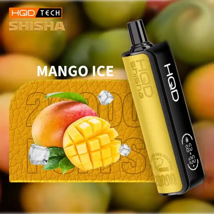 [Q-4726-04] HQD SHISHA Disposable Vapes 18ML 5PK 20K Puff (Mango Ice)