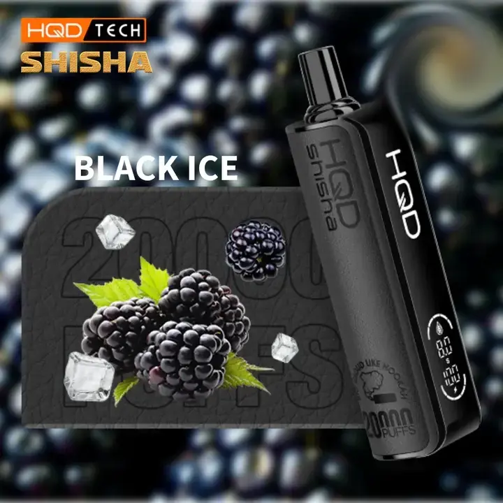 [Q-4726-07] HQD SHISHA Disposable Vapes 18ML 5PK 20K Puff (BLACK ICE)