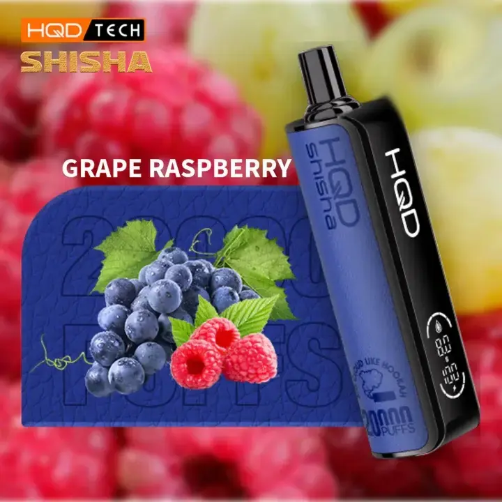 [Q-4726-08] HQD SHISHA Disposable Vapes 18ML 5PK 20K Puff (Raspberry Grape)