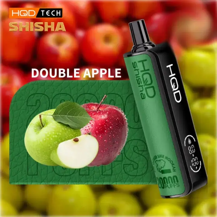 [Q-4726-09] HQD SHISHA Disposable Vapes 18ML 5PK 20K Puff (Double Apple)