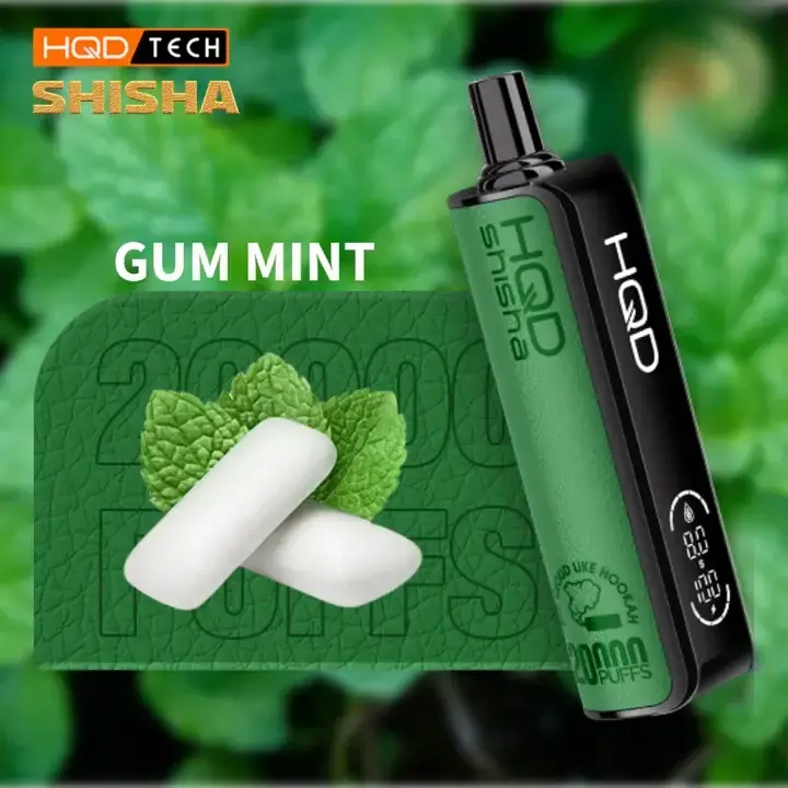 [Q-4726-10] HQD SHISHA Disposable Vapes 18ML 5PK 20K Puff (Gum Mint)