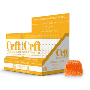 [Q-4728-02] Crft Cultivation  Gummies 5MG D9+5MG THC-P 20Count (Citrus Splash)