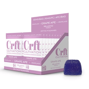 [Q-4728-03] Crft Cultivation  Gummies 5MG D9+5MG THC-P 20Count (Grape Ape)