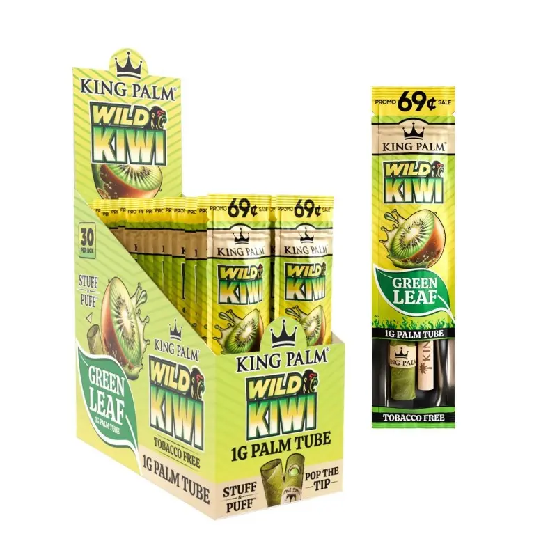 [Q-4751-04] KING PALM MINI CONES 1PK 30CT DISPLAY (WILD KIWI)