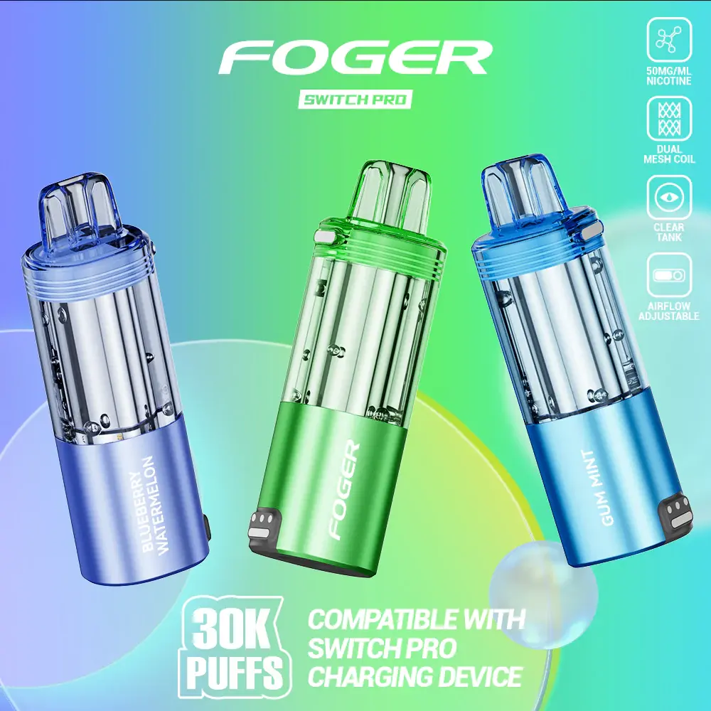 [Q-4718-16] Foger Switch Pro 30K POD 18ml 5PK (Tobacco)