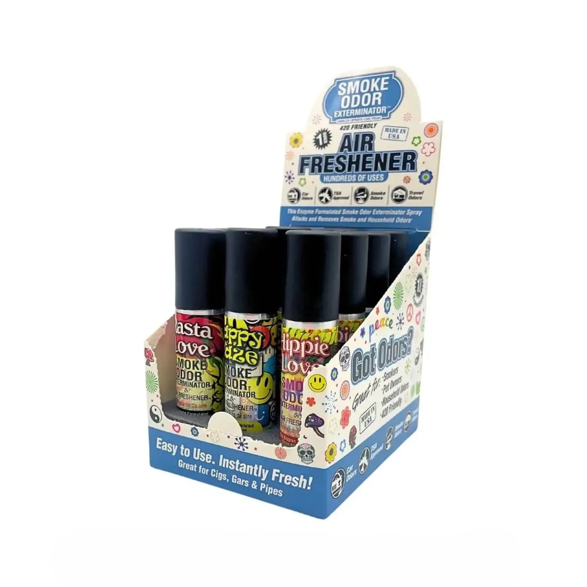 [Q-4856-01] SMOKE ODOR SPRAY 1OZ 12PK a Box (Pop Culture Mix)