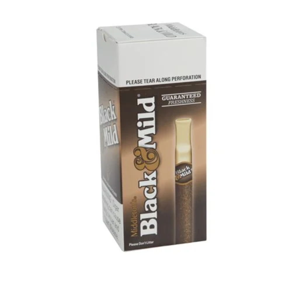 [Q-1396-01] BLACK & MILD SINGLE (Original Plastic Tip 25PK)