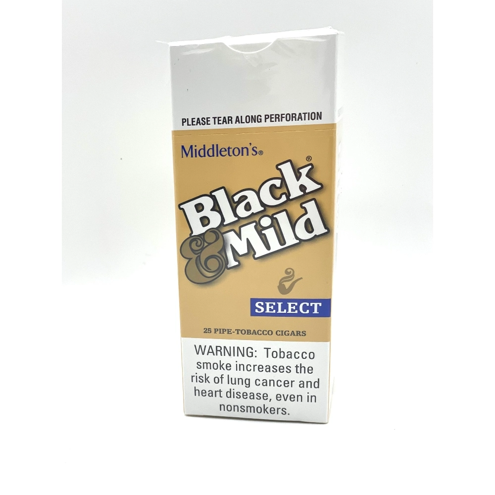 [Q-1396-05] BLACK & MILD SINGLE (Select Plastic Tip 25PK)