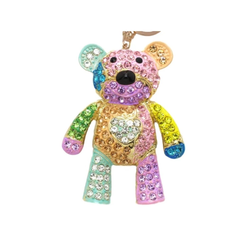 [Q-2686-18] KEY CHAIN CRYSTAL (Bear Multi Color)