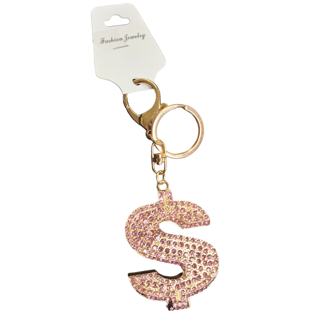 [Q-2686-07] KEY CHAIN CRYSTAL (Dollar Sign)