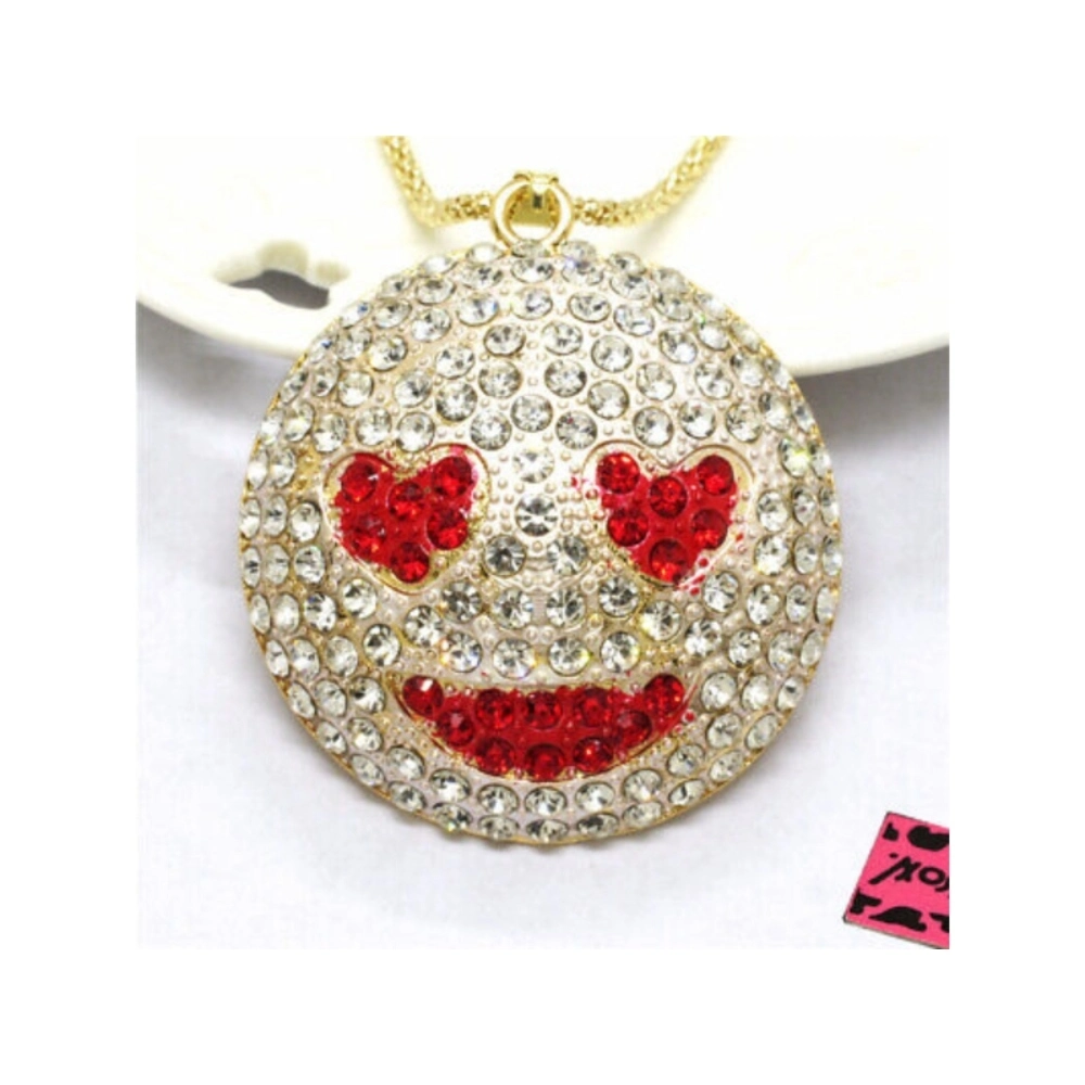 [Q-2686-03] KEY CHAIN CRYSTAL (Smile Face)