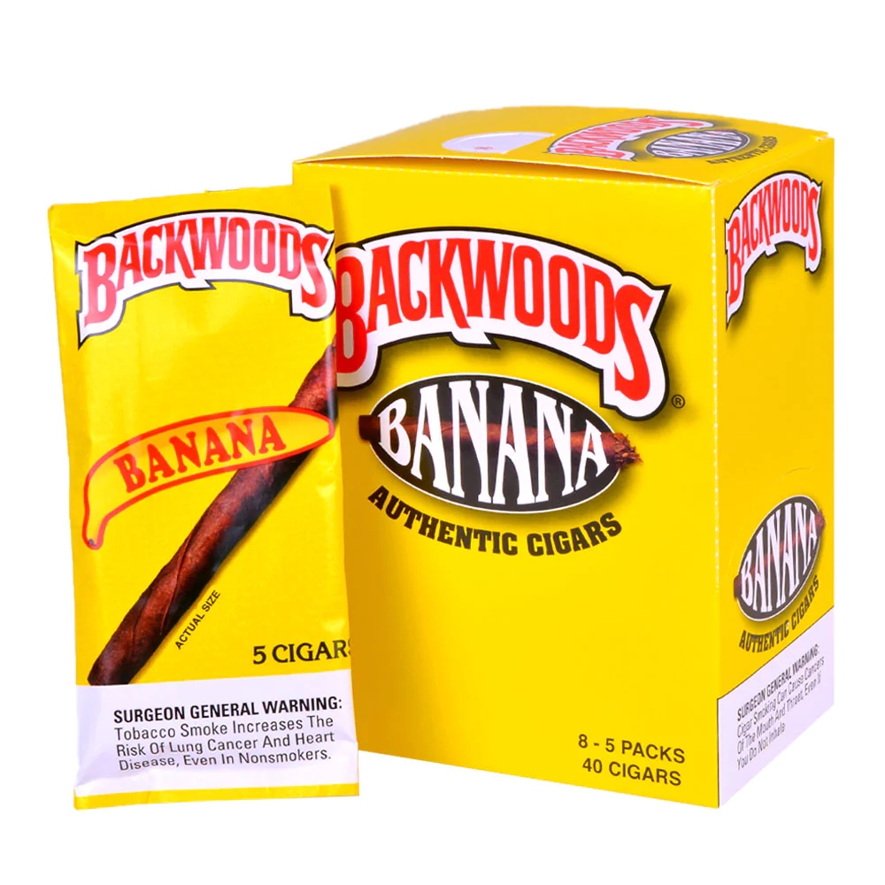 BACKWOODS CIGARS 8 PACKS OF 5 Banana