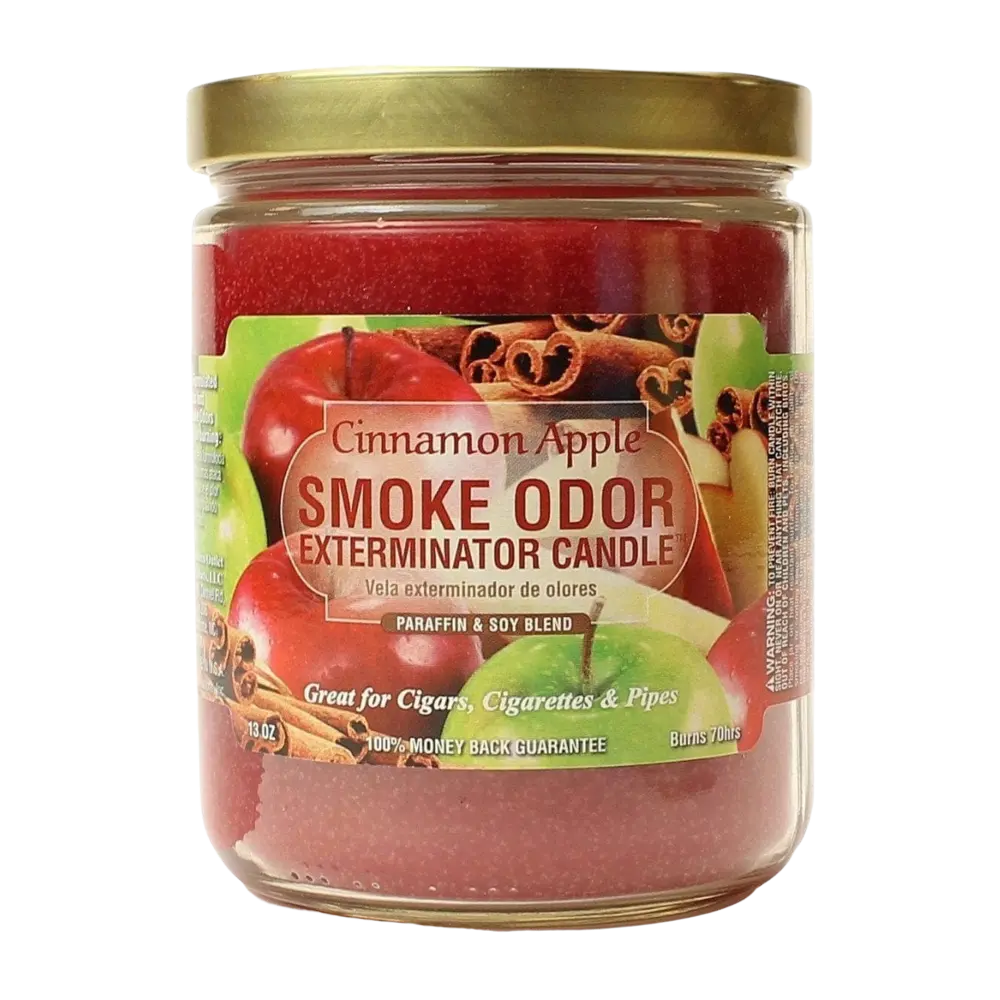 [Q-3568-11] SMOKE ODOR CANDLE 13OZ (Cinnamon Apple)