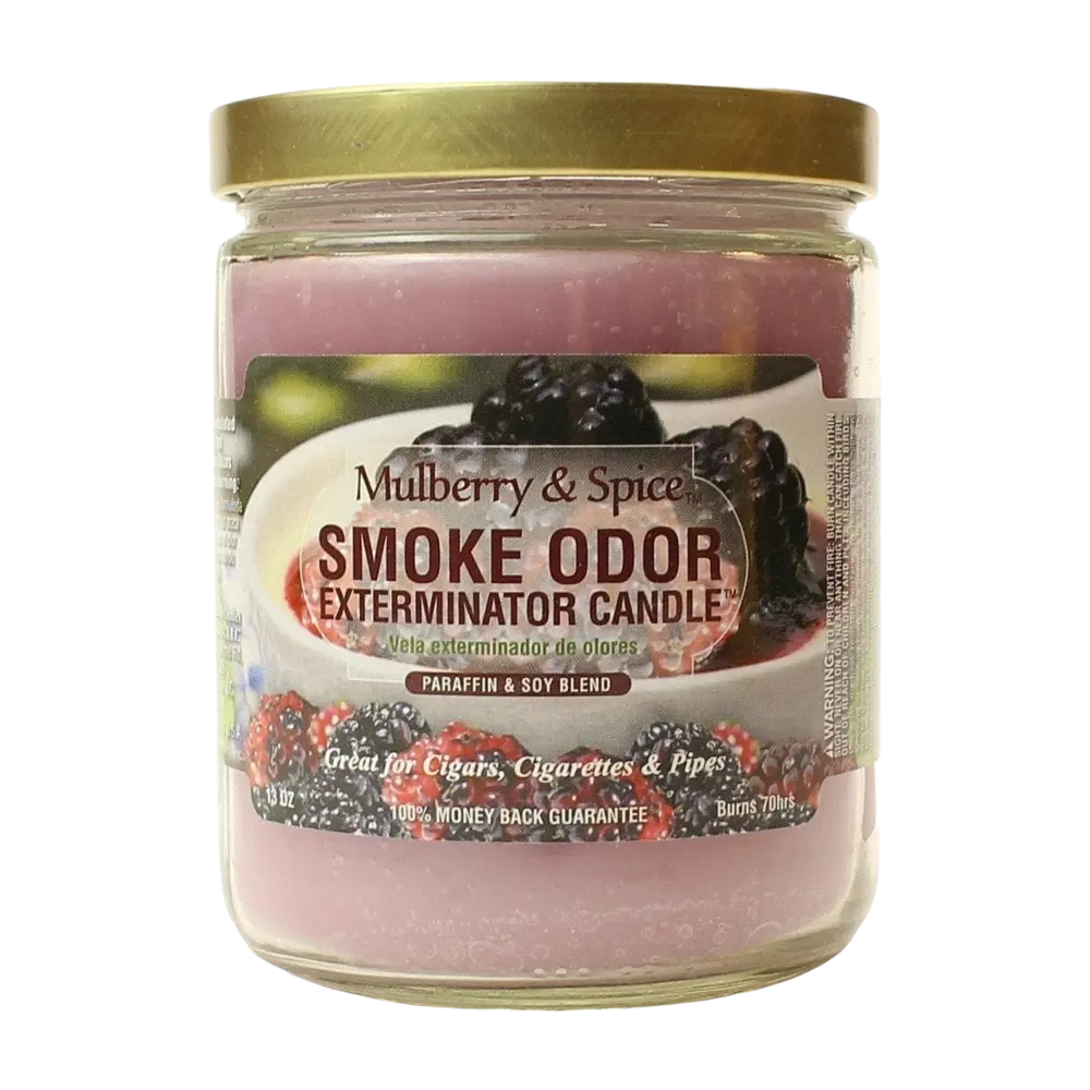 [Q-3568-13] SMOKE ODOR CANDLE 13OZ (Mulberry Special)