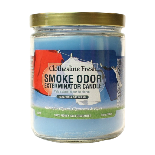 [Q-3568-14] SMOKE ODOR CANDLE 13OZ (Clothsesline Fresh)