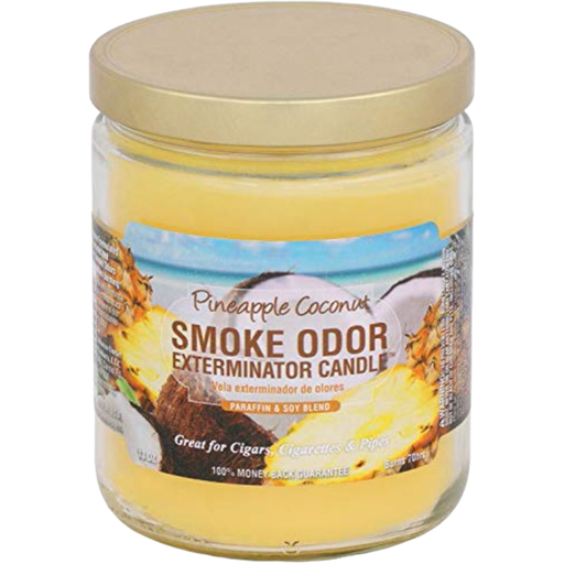 [Q-3568-18] SMOKE ODOR CANDLE 13OZ (Pineapple Coconut)