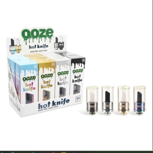 [Q-3012] OOZE HOT KNIFE 510 THREAD ELECTRIC DAB TOOL ASSORTED POP DISPLAY - 12CT