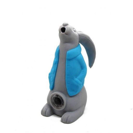 [Q-3367] SILICONE BUNNY HAND PIPE