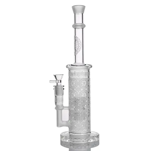 [Q-3545] WATERPIPE SLIM NECK FROSTED 13.8INCH