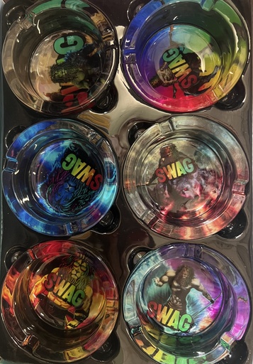 [Q-3639] SWAG ASHTRAY DISPLAY 6CT