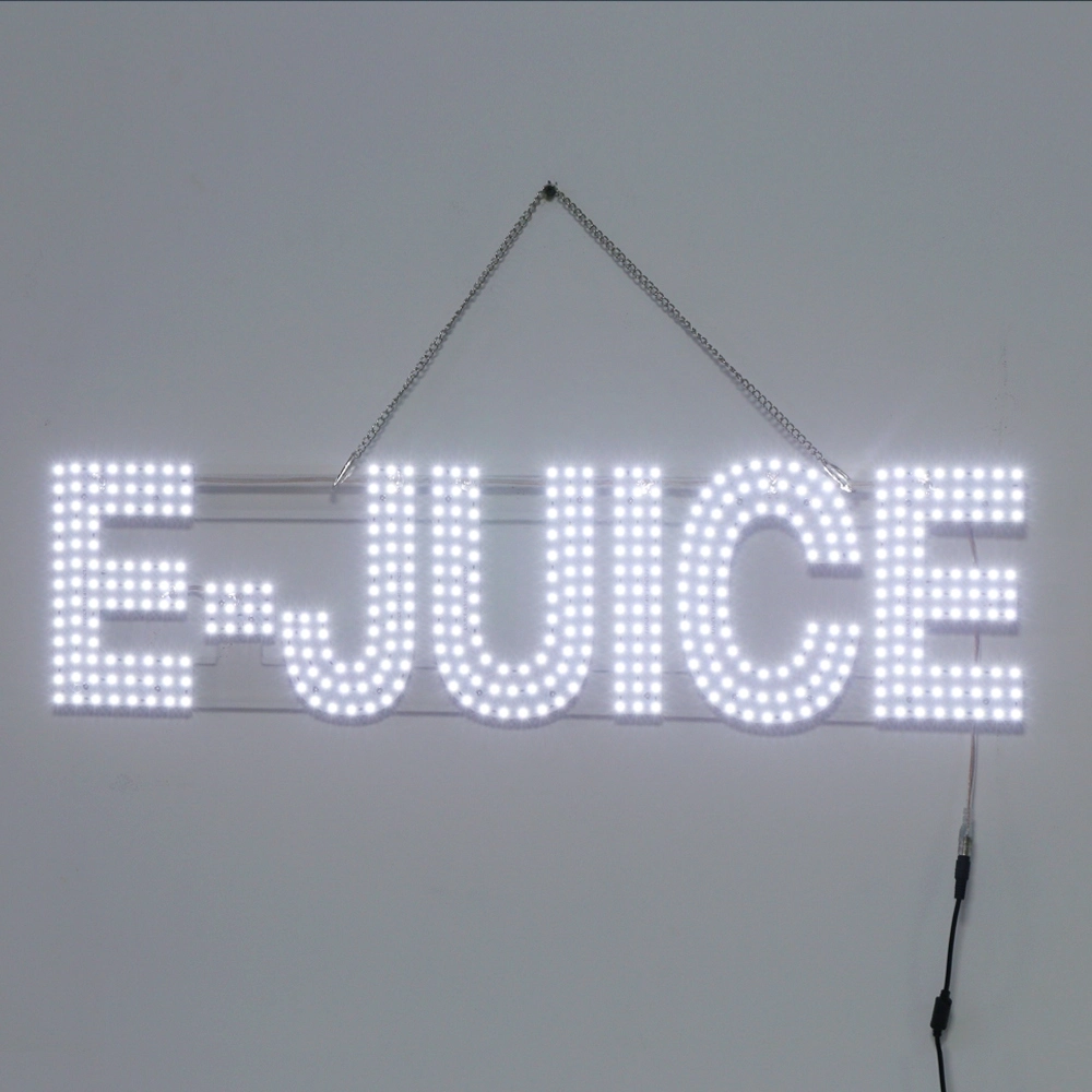 [Q-4083] WINDOW SIGN 8*30" WHITE E-JUICE