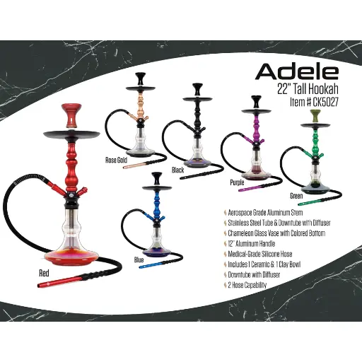 [Q-2588] HOOKAH B.Y.O. 22" ADELE CLICK TECHNOLOGY 1 HOSE