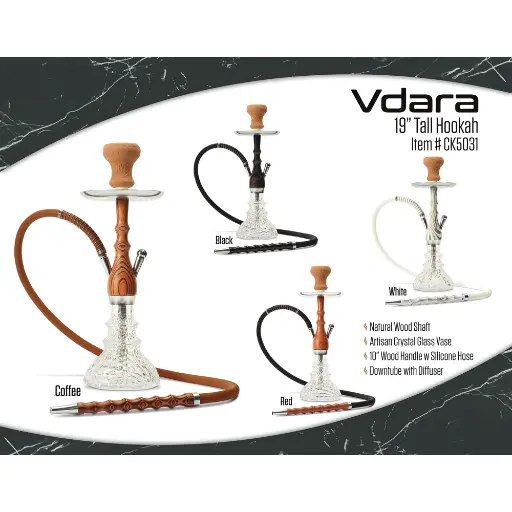 [Q-2587] HOOKAH B.Y.O. 20" VDARA CLICK TECHNOLOGY 1 HOSE