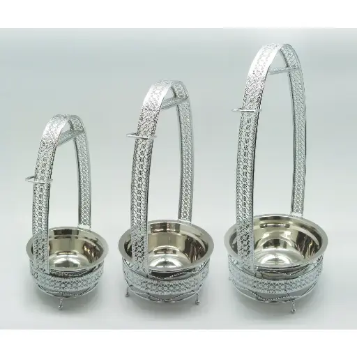 [Q-2612] HOOKAH FANCY 3 SET COAL TRAY WITH HANDLE, 12", 14", & 16"