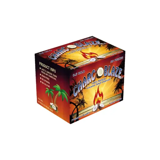 [Q-2602] HOOKAH CHARCOAL 0.5 KG CHARCOBLAZE COCONUT SHELL CUBES 36 PC. BOX