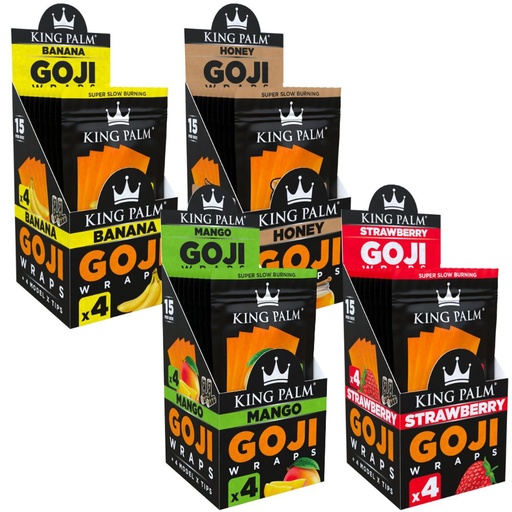 KING PALM GOJI WRAPS 4PACK 15CT