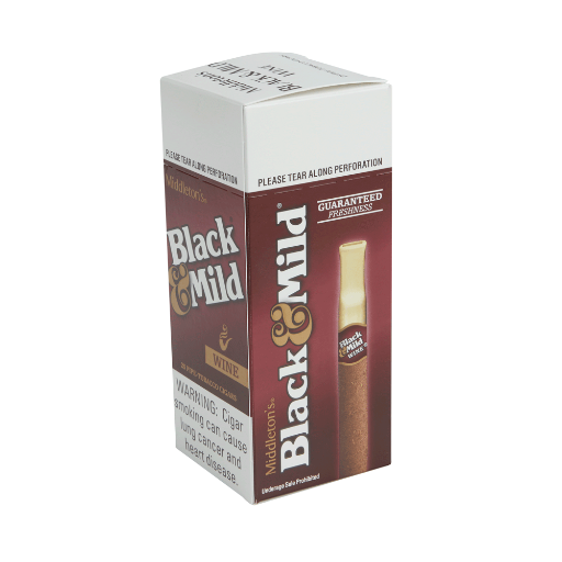 [Q-1388] BLACK & MILD  SINGLE WINE PLASTIC TIP 25PK