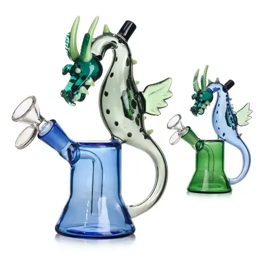 [Q-3941] WATERPIPE 7.5" DINASAUR DAB RIG ASSORTED COLOR