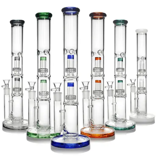 [Q-3915] WATERPIPE 17" DOUBLE SHOWERHEAD PERC 18MM BOWL HEAD