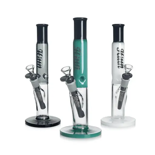 [Q-3877] WATERPIPE 12" HITTEN GLASS MILKY COLOR