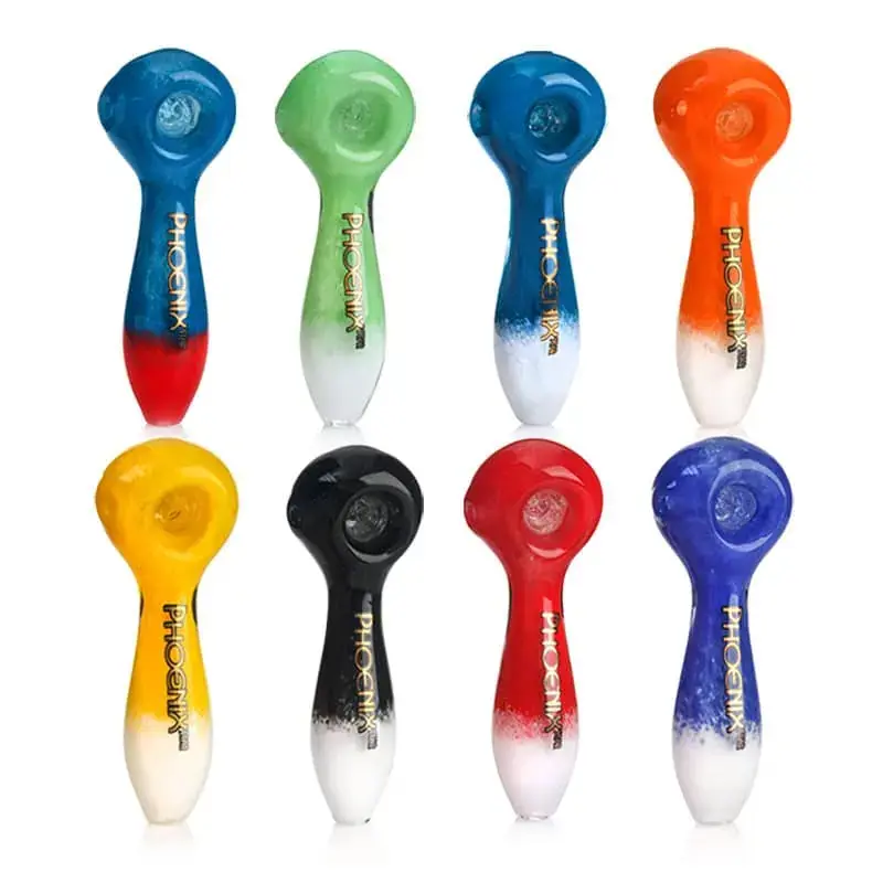 [Q-2423] HAND PIPE 4.5" MULTI COLOR WITH FILTERED 5 HOLES