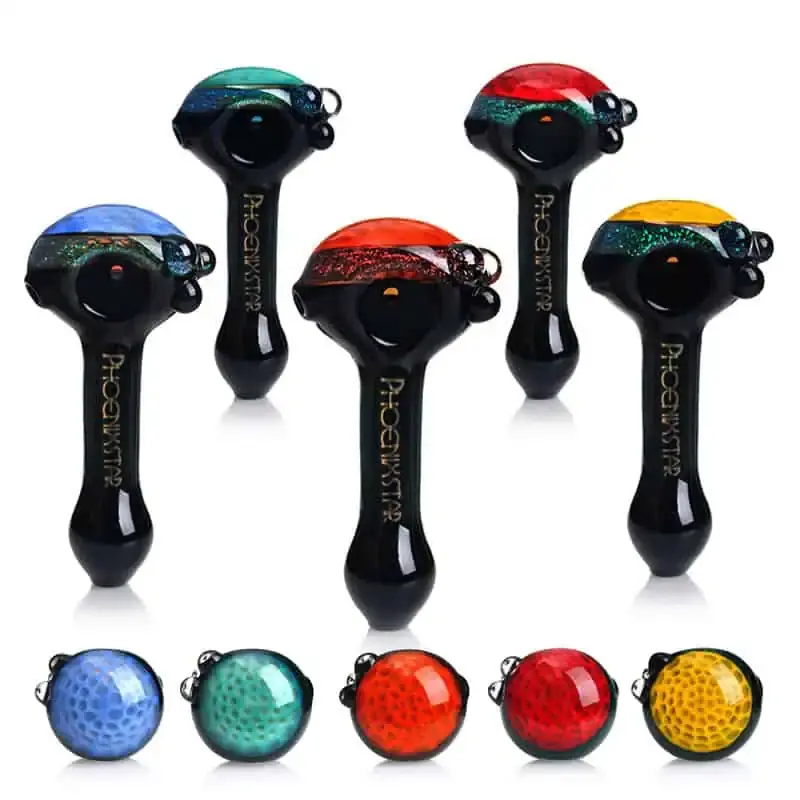 [Q-2424] HAND PIPE 4.8" AMERICAN COLOR ROD AND DICRO