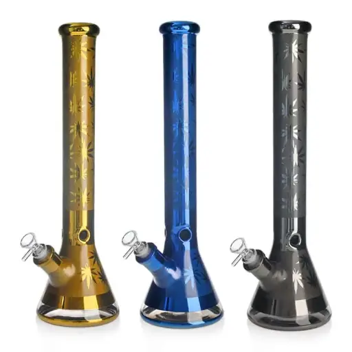 [Q-3923] WATERPIPE 18" HOLOGRAPHIC RAINBOW