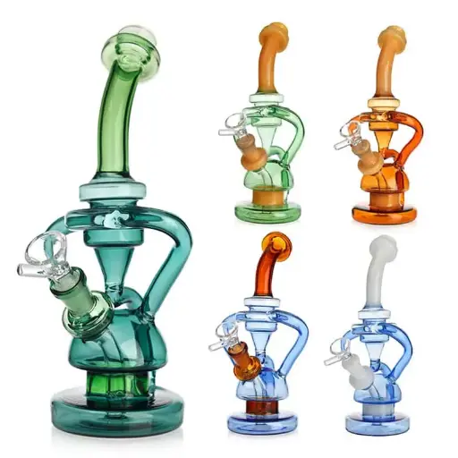 [Q-3961] WATERPIPE 9" RECYCLER OIL RIG