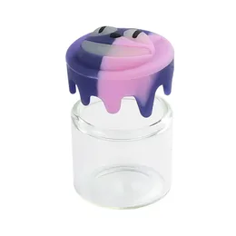 SILICONE CONTAINER WITH GLASS BASE