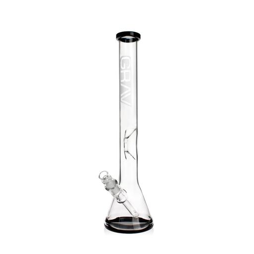 [Q-4462] GRAV  WATER PIPE 16" BLACK ACCENT BEAKER BASE 