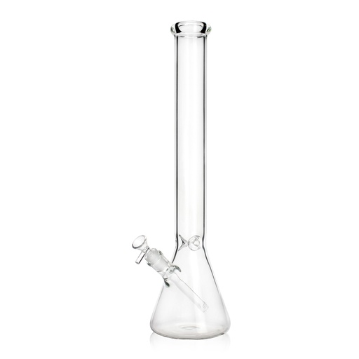 [Q-4487] WATER PIPE 18"  CLASSIC 50*5MM THICK GLASS BEAKER BASE MIXED COLOURS