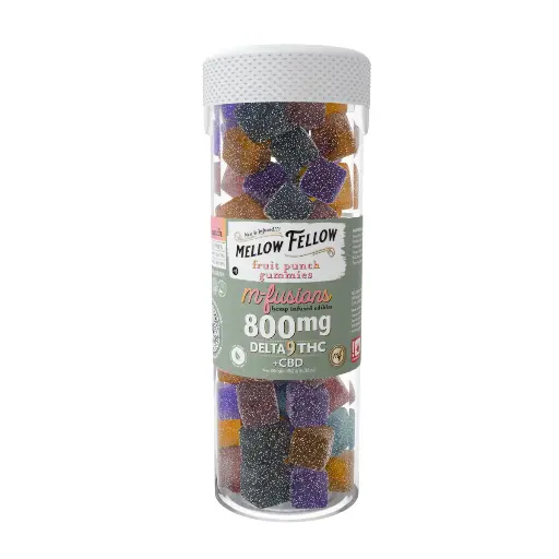 [Q-4581] Mellow Fellow D9 800MG 40ct Gummies Fruit Punch 